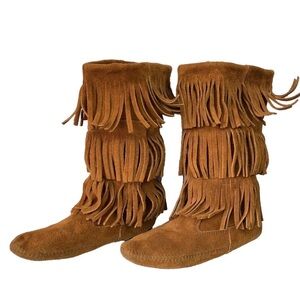 Minnetonka suede boots